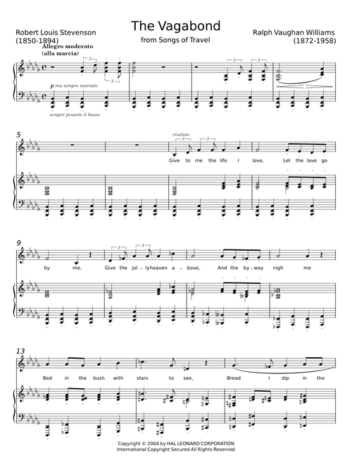 The Vagabond - Ralph Vaughan Williams