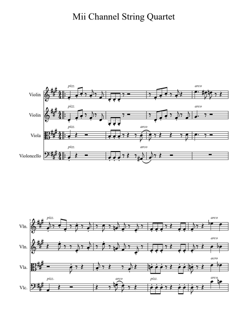 Mii Channel String Quartet