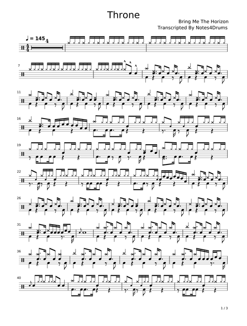 Throne by Bring Me The Horizon - Drums