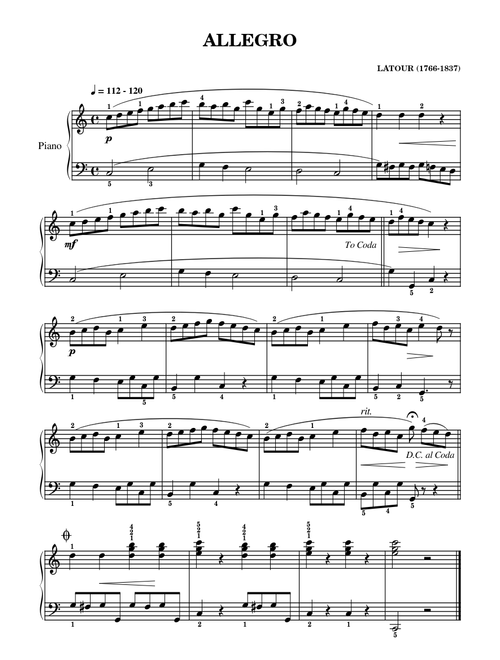 ALLEGRO – Jean Théodore Latour