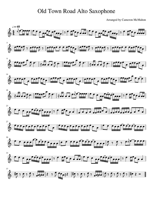 Old Town Road Alto Sax