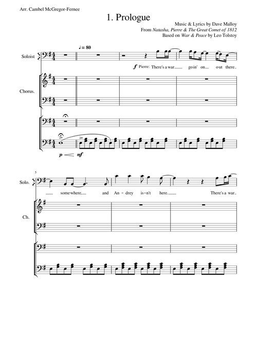 Prologue- Natasha, Pierre & The Great Comet of 1812