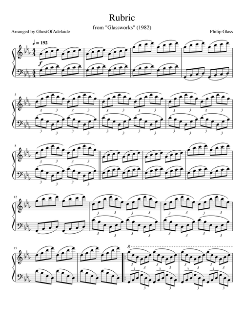 Philip Glass - Rubric
