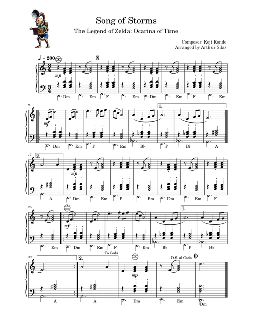 Song of Storms - The Legend of Zelda: Ocarine of Time – Koji Kondo - Accordion Solo