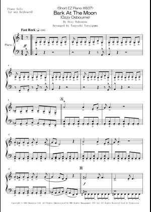 Play Official version of Bark at the moon Sheet Music by Ozzy