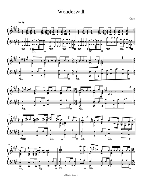 Wonderwall (Piano)