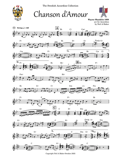 Chanson d´Amour (Arr. Neil Baker) (Accordion)