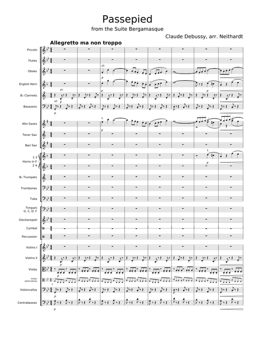 Passepied (from Debussy's Suite Bergamasque, L. 75)