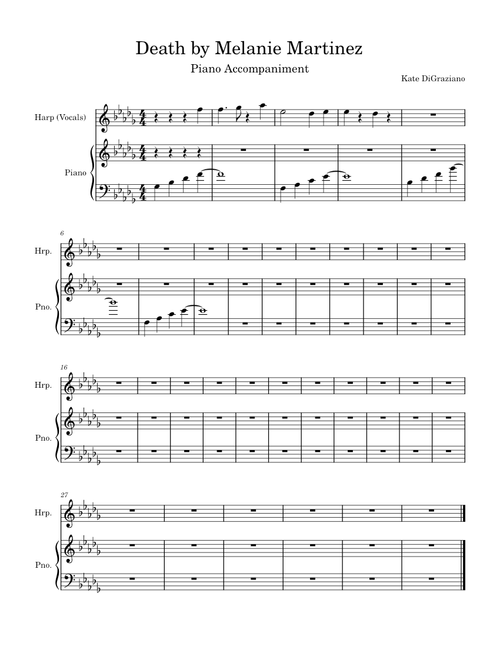 Death by Melanie Martinez - Piano Accompaniment