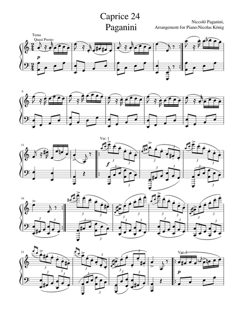 Caprice 24 Paganini