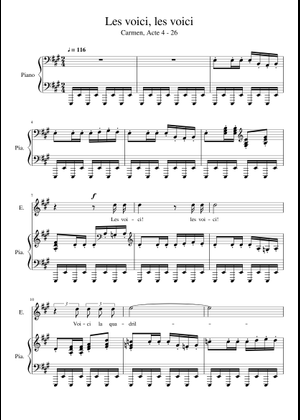 カルメン 前奏曲 楽譜 トロンボーン、ピッコロフルート