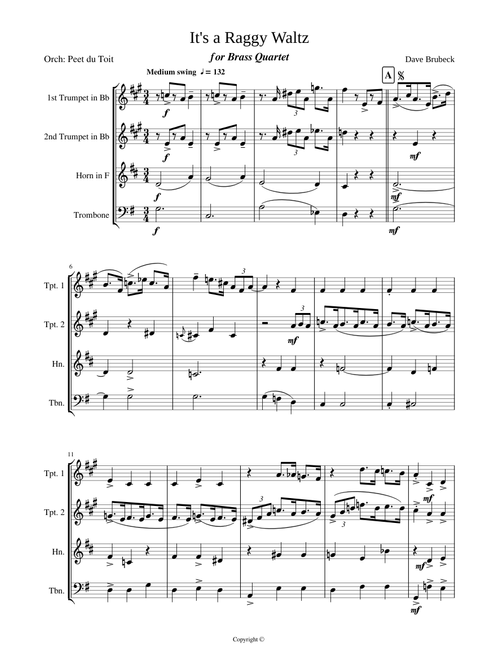 It's A Raggy Waltz - The Dave Brubeck Quartet