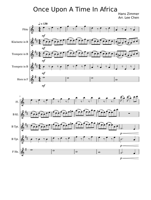 Once Upon A Time In Africa-Hans Zimmer, Brass Arrangement-Lee Chen