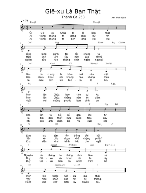 Giê-xu Là Bạn Thật - Thánh Ca 253 – davidtruong