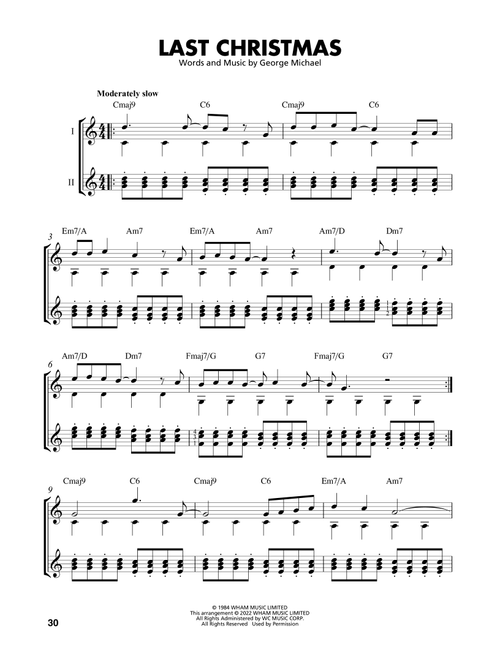 Last Christmas (arr. Mark Phillips) - Wham! (Easy Guitar with TAB)