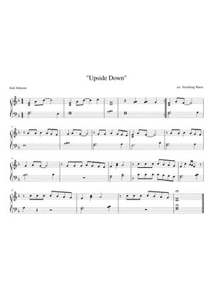 Upside Down Sheet music for Piano, Guitar, Bass guitar, Drum Upside Down Sheet music for Piano, Guitar, Bass guitar, Drum