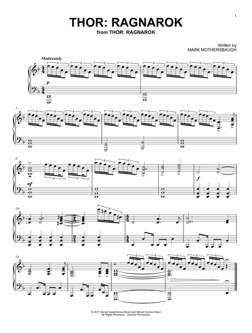 Thor: Ragnarok - Mark Mothersbaugh (Piano Solo)