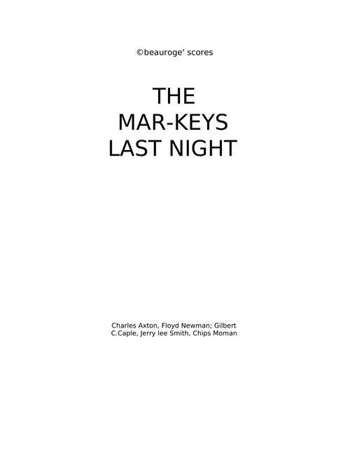 Last night - The Mar-Keys