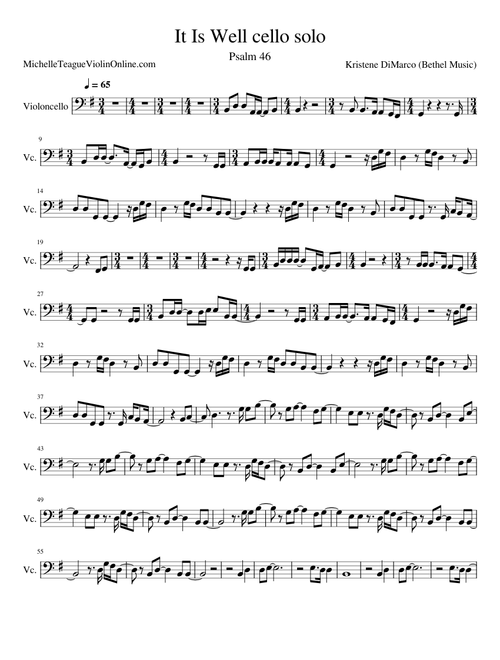 It is well – Bethel Music cello
