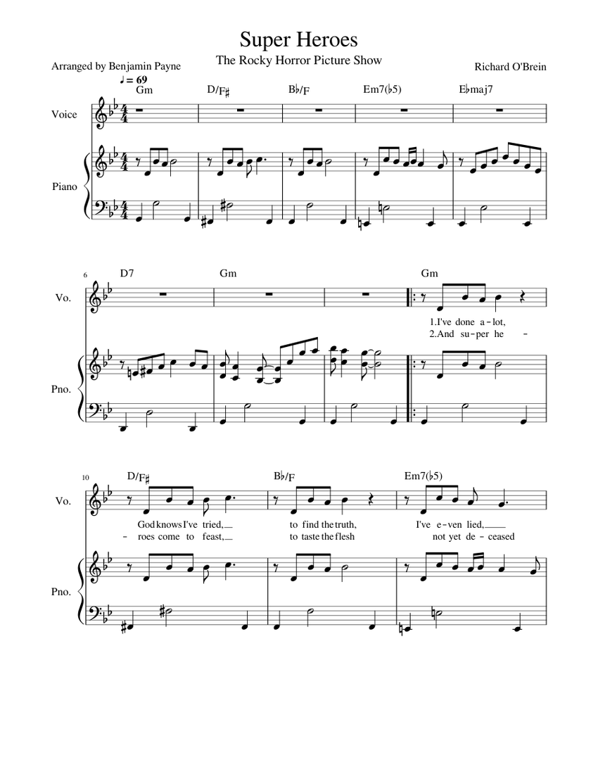 Super Sheet music for Vocals (Piano-Voice) | Musescore.com