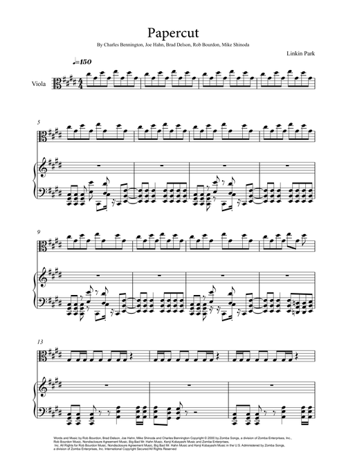 Papercut (Arr. André Laitano) - Linkin Park (Small Ensemble)