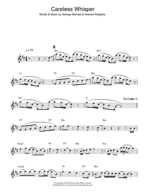 Careless Whisper - George Michael (Clarinet Solo)