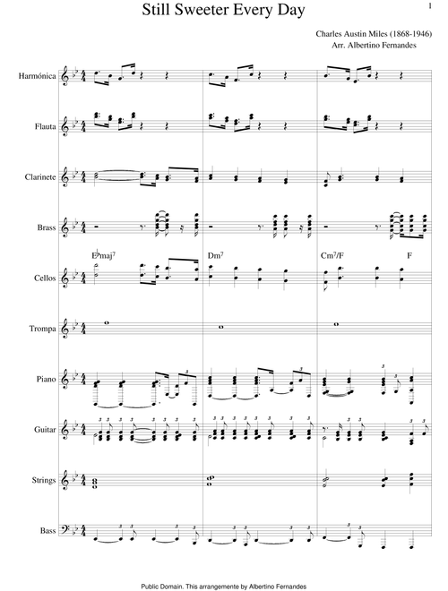 Still Sweeter Every Day (Arr. Albertino Fernandes) - Charles Austin Miles (Concert Band)