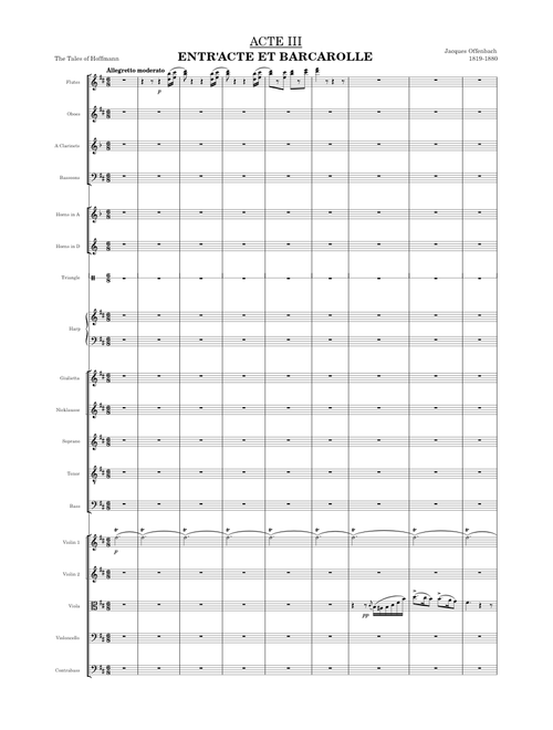 Barcarole – Jacques Offenbach Barcarolle – Jacques Offenbach The Tales of Hoffmann Full Orchestra