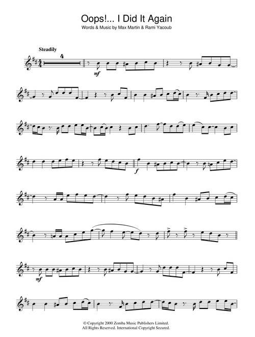 Oops! I Did It Again - Britney Spears (Alto Sax Solo)
