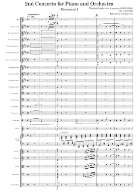 楽譜 カプースチン2nd Concerto for Piano Op.14 楽譜 カプースチン2nd