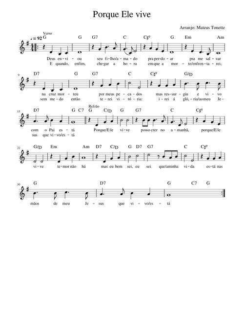 Porque ele Vive - Violino