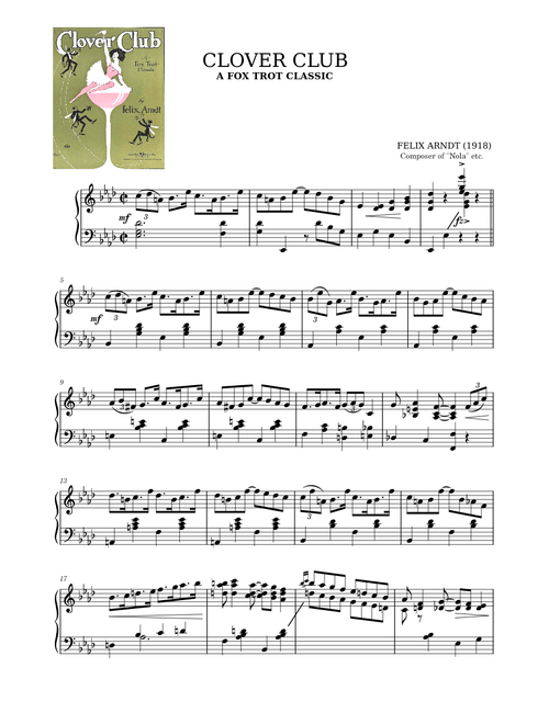 Clover Club by Felix Arndt (1918)