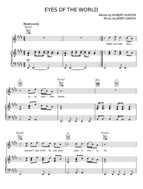 EYES OF THE WORLD - ROBERT HUNTER
