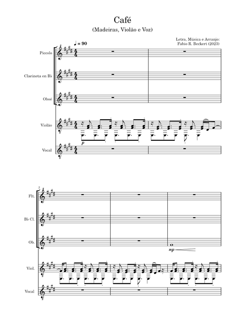Café - Madeiras, Violão e Voz