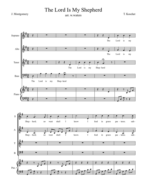 The Lord is My Shepherd SATB