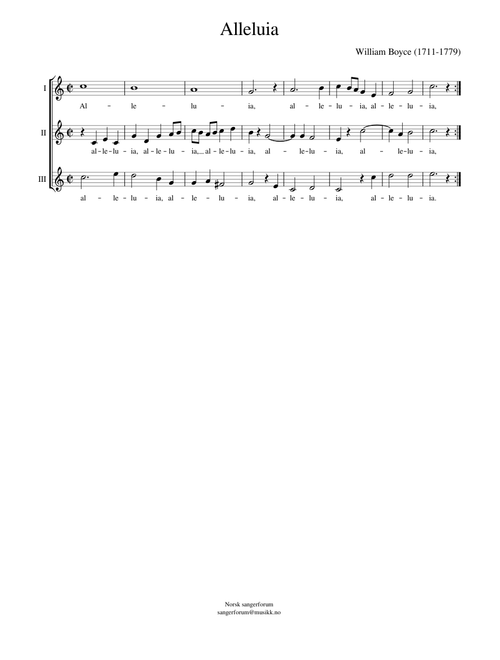 Alleluia (Boyce)