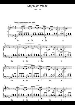 Liszt - Mephisto Waltz No. 1 Sheet Music for Piano (Solo