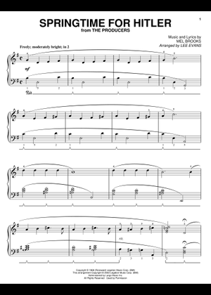 Play Official version of Springtime for hitler Sheet Music by Mel ...
