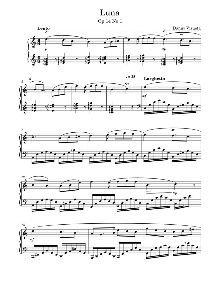 Luna Sheet Music for Piano (Solo) | MuseScore.com