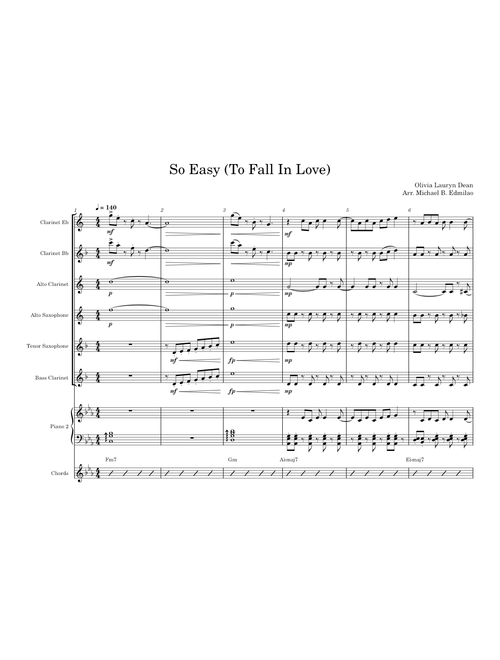 So Easy (To Fall In Love) - Arr. by MB.EDM