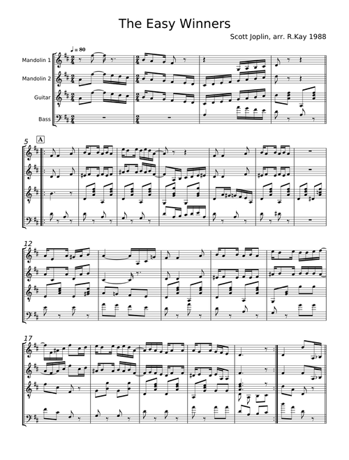 The easy winners - Scott Joplin