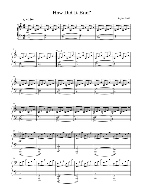 How Did It End? – Taylor Swift