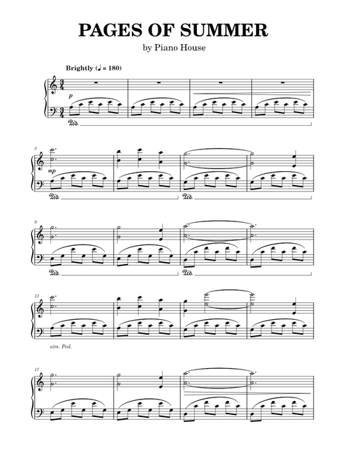 Pages of Summer - Piano House