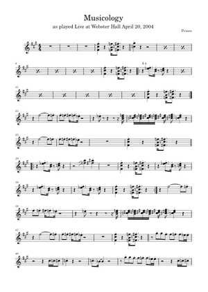 Musicology　プリンス　ミュージコロジー prince バンドスコア Play Official version of Musicology Sheet Music by Prince