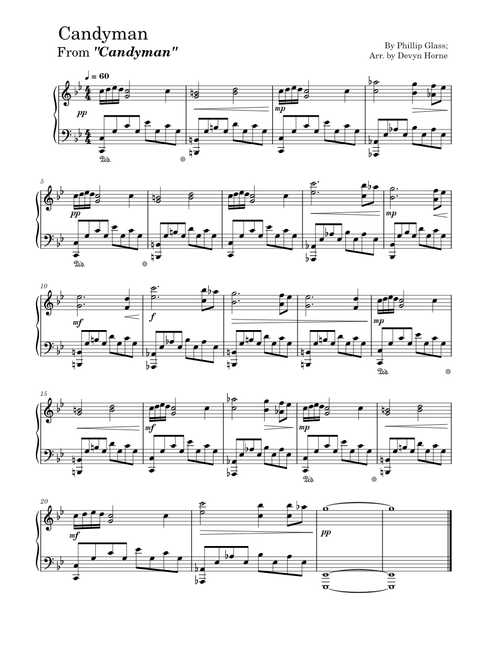 Candyman theme – Philip Glass - Arr. by Devyn Horne