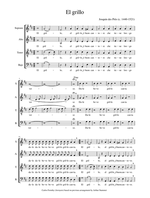 El grillo – Josquin des Prez