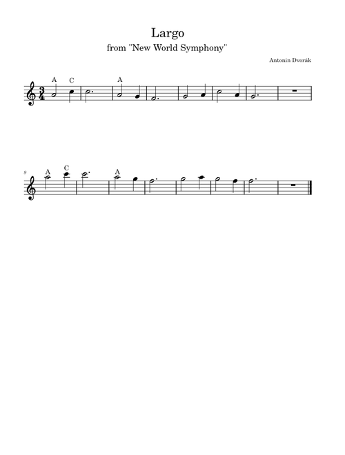 Largo from the "New World Symphony" – Antonín Dvořák