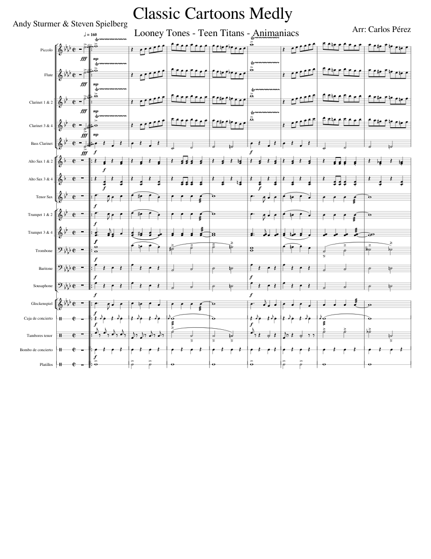 looney-toons-carl-s-stalling-classic-cartoon-medly-sheet-music-for