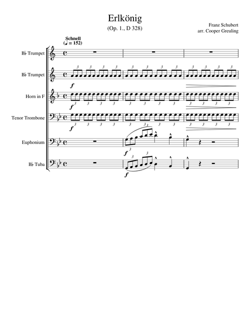 Erlkönig Arranged for Brass Sextet