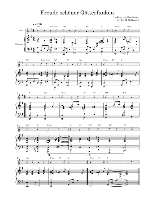 Freude schöner Götterfunken / Ode to Joy - Ludwig von Beethoven